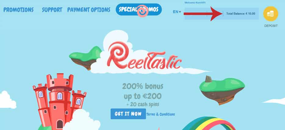 Collect €10,- Free at Reeltastic