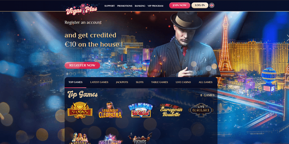 10 Euroa Ilmaiseksi VegasPlus Casinolla (Ei Talletuspakkoa)