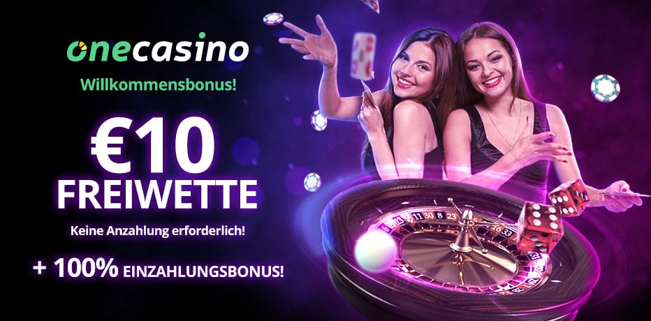 €10 Kostenlos nach Registrierung bei One Casino (Keine Einzahlung)