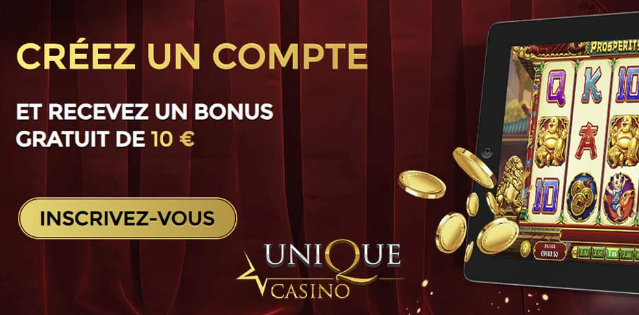 10 $ gratuit au casino Unique (aucun dépôt requis)