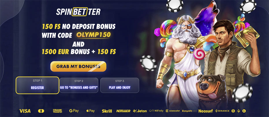 150 free spins no deposit spinbetter casino
