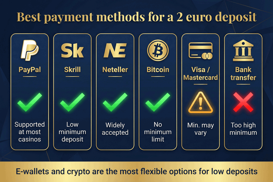 Payment methods optimized for €2 transactions