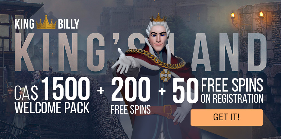 King Billy Welcome Bonus 200% up to C$1000 + 200 free spins