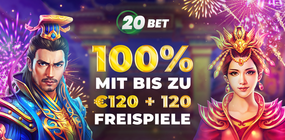 20Bet Casino - 120 Freispiele + 100% Bonus