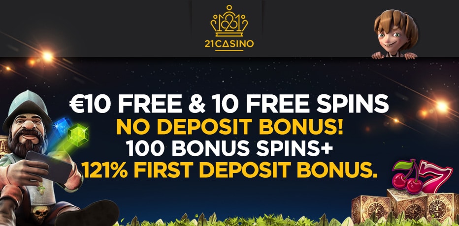 21 Casino No Deposit Bonus – Collect €10,- Free + 10 Free Spins