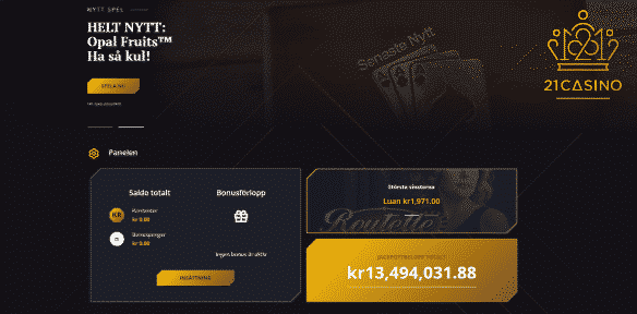 21 Casinos hemsida under vår Recension 21 Casinos hemsida under vår Recension