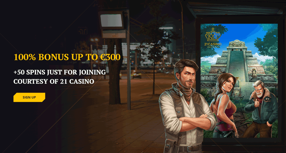 21Casino no deposit bonus - 50 free spins on Book of Dead
