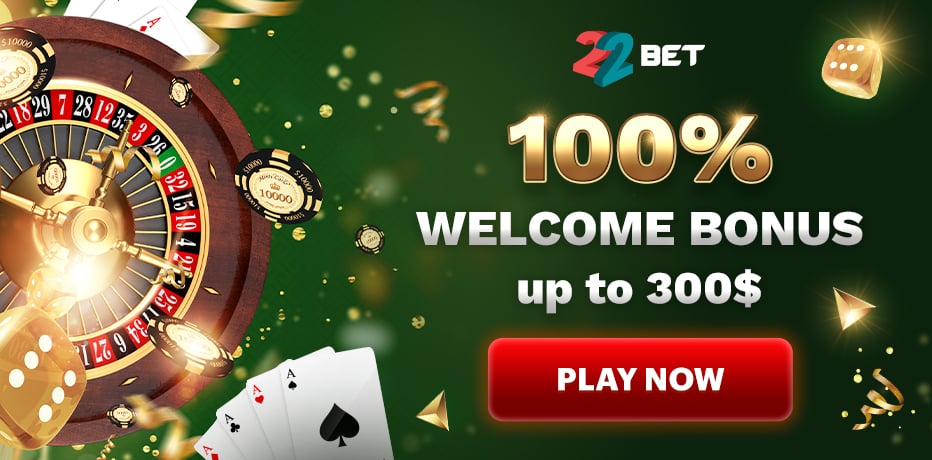 22bet casino aksepterer kredittkort