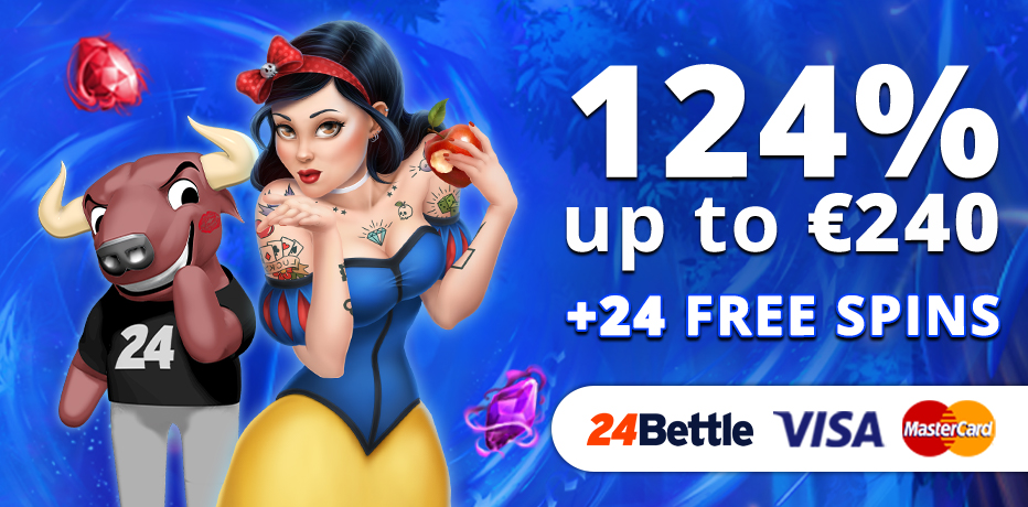 24Bettle No Deposit bonus - 24 Free Spins + 124% Bonus