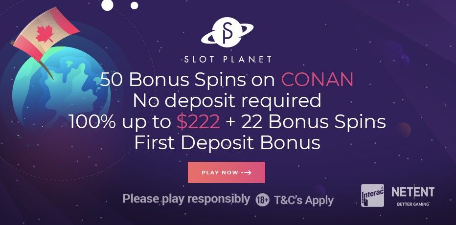 50 Free Spins (C$10) Slot Planet Casino Canada - No deposit Needed