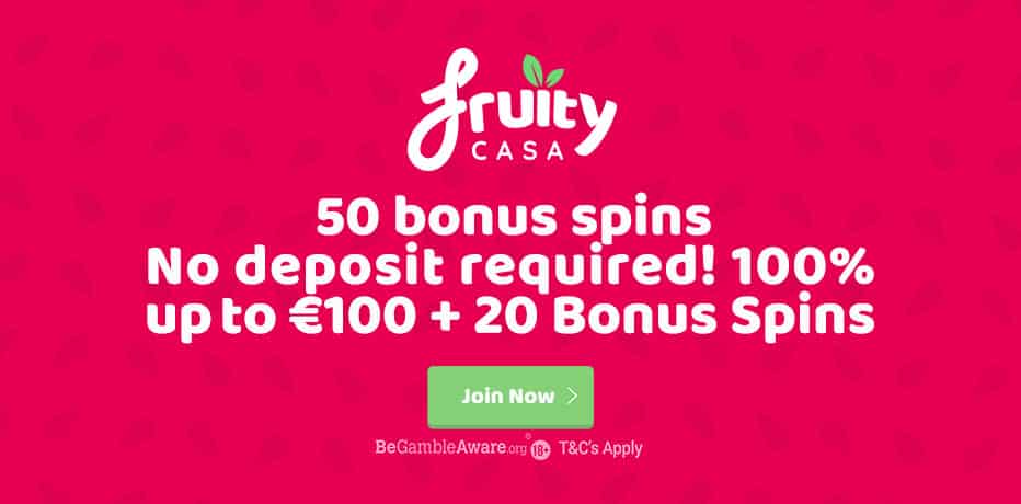 50 Free Spins on Berryburst at Fruitycasa (very similiar to Starburst)