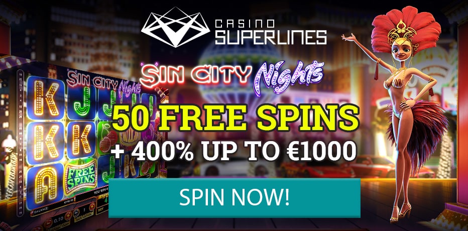 50 tiradas gratis sin depósito en el Casino Superlines