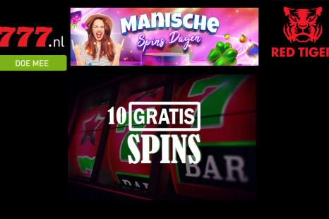 Claim dagelijks 10 gratis spins bij Casino 777