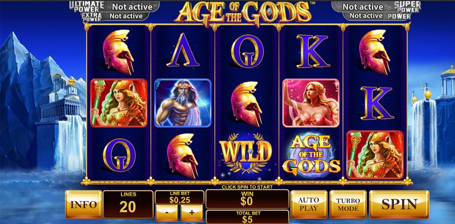 Age of the Gods Goddess of Wisdom Playtech Slot Game