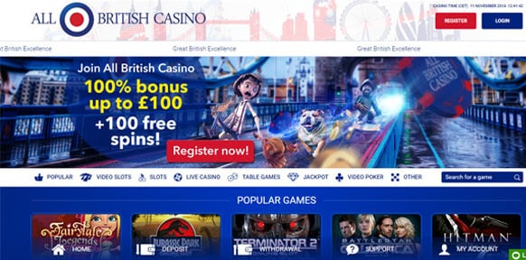 Game Lobby All British Casino Game Lobby All British Casino