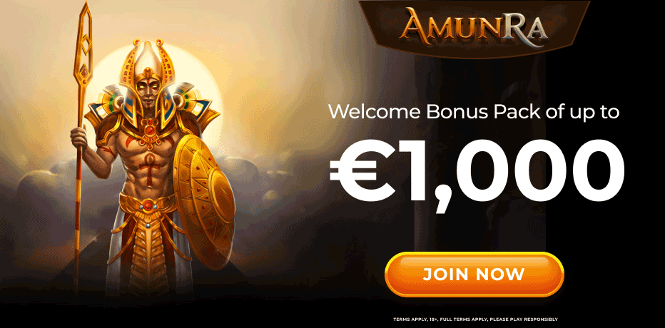 AmunRa Casinoanmeldelse - første innskuddsbonus på 100% opp til kr 3.000