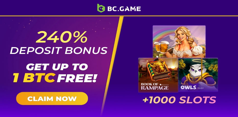 BC.GAME welcome offer – Up 1 Bitcoin free + 4 deposit bonuses