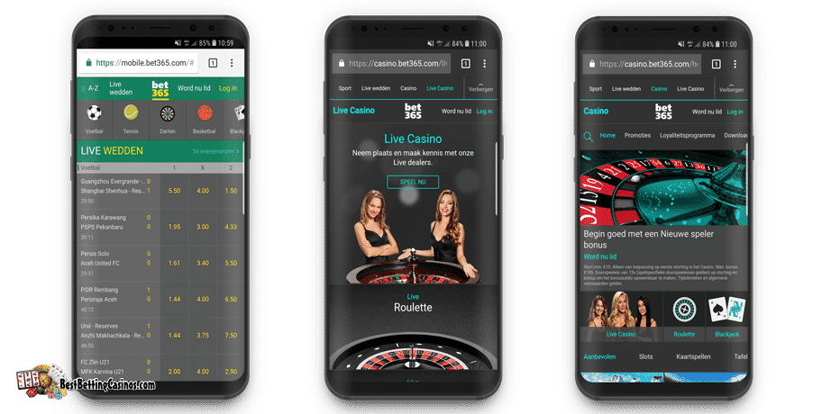 Bet365 på mobilen