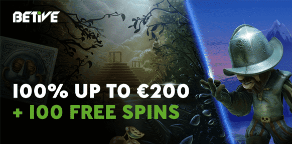 Betive Casino Bonus 2018; €200,- Bonus + 100 Free Spins