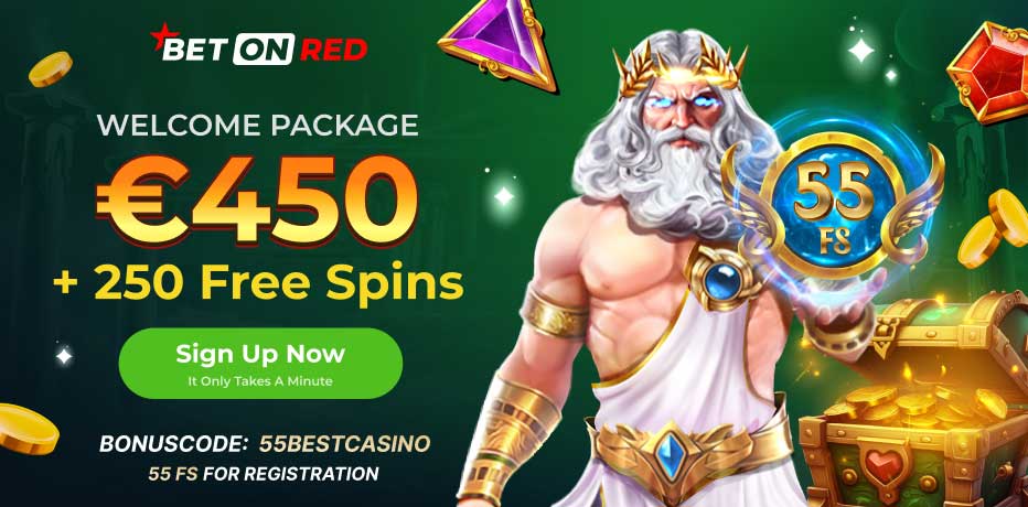 BetOnRed promo code for €450 bonus and 250 free spins