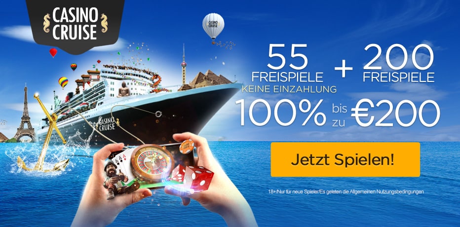 55 Freispiele auf Starburst bei Casino Cruise (keine Einzahlung)