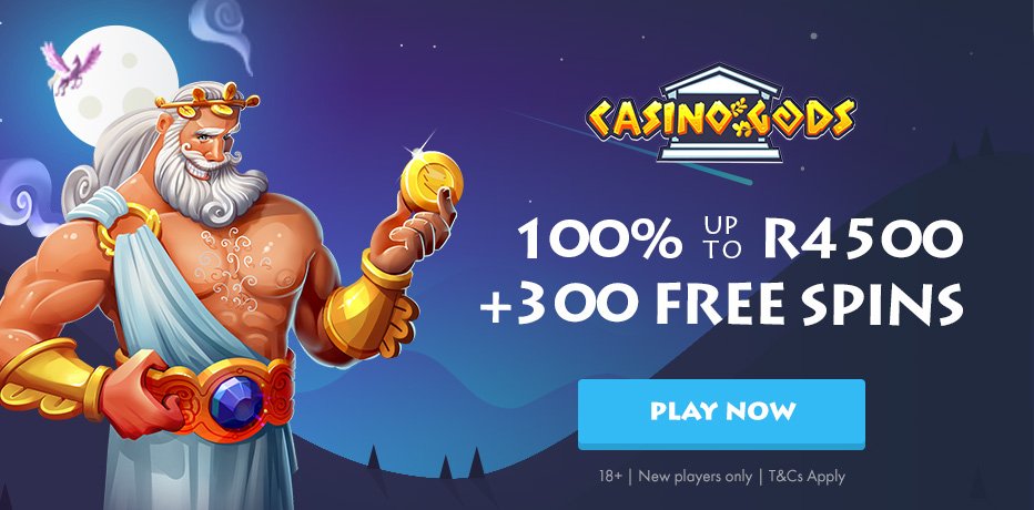 Casino Gods Bonus Review South Africa - 300 Free Spins + R4.500,- Bonus