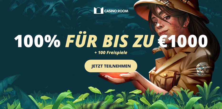 Casino Room-Bonus - 100 Freispiele + €1.000 Bonus