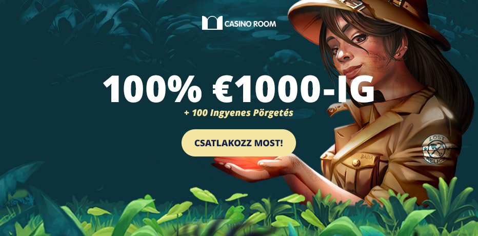 Casino Room Bónusz - 200 Ingyenes Pörgetés + 1000€ Bónusz