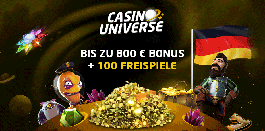 Casino Universe Bonus 100 Freispiele 800 euro Bonus
