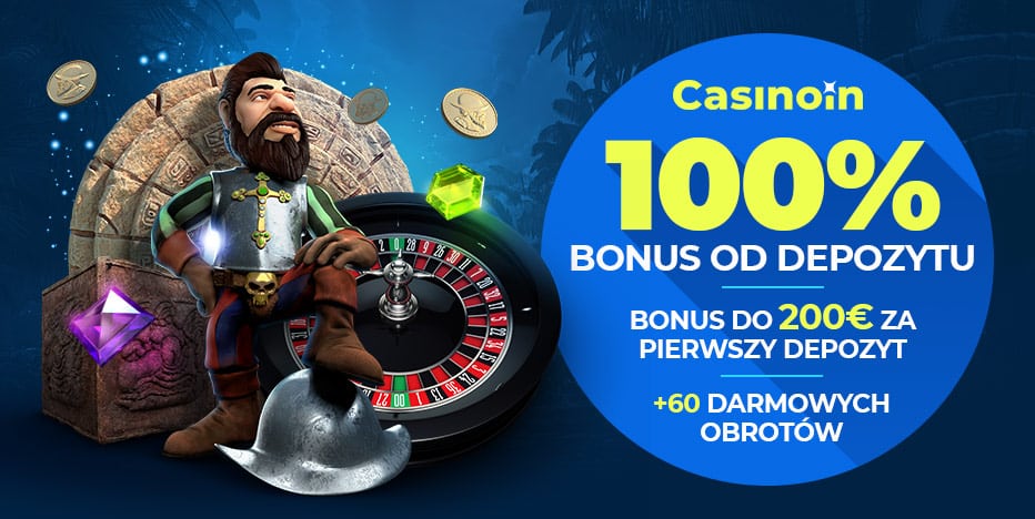Casinoin - 60 Darmowych spinów + 100% Bonus