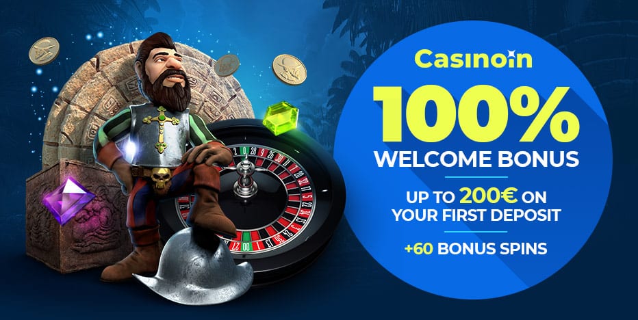 Casinoin - 60 Gratis Spins + 100% Bonus