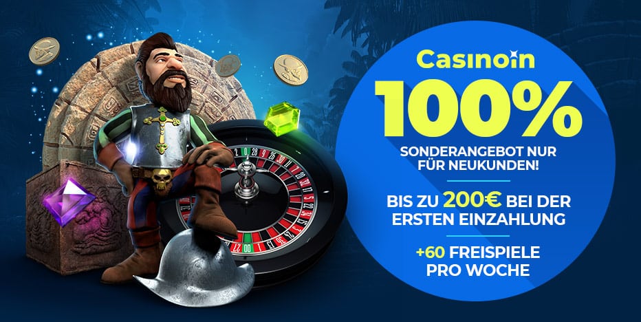 Casinoin - 60 Freispiele + 100% Bonus