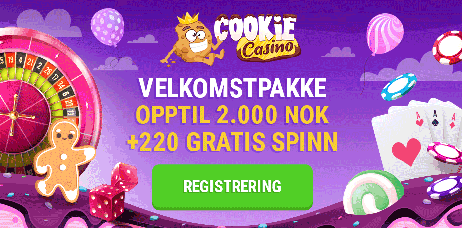 Cookie Casino Velkomstpakke bonus