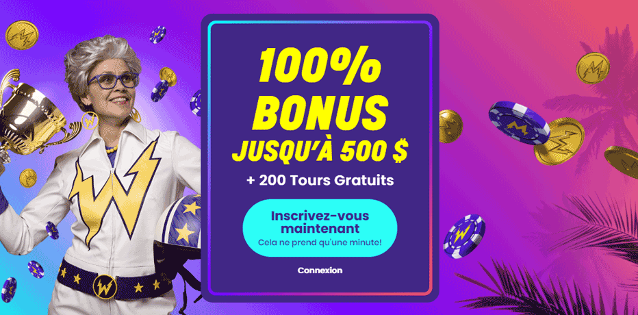 Critique des bonus du casino Wildz - Bonus de 500 $ + 200 tours gratuits