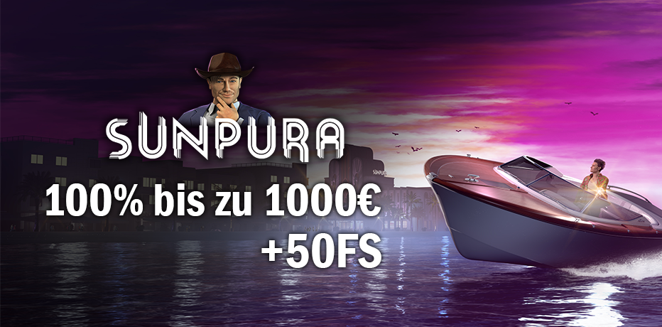 Sunpura Casino - 50 Freispiele + 1000 € Bonus