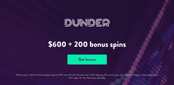 dunder review canada casino bonus games customer service