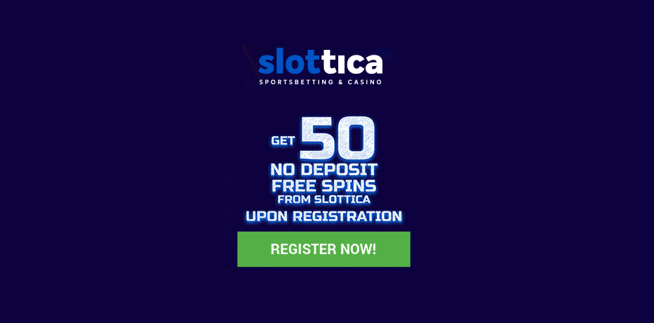 Slottica Casino - 50 No Deposit Free Spins on Starburst