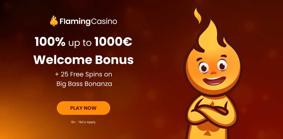 Flaming Casino No Deposit Bonus - 25 Free Spins on Big Bass Bonanza