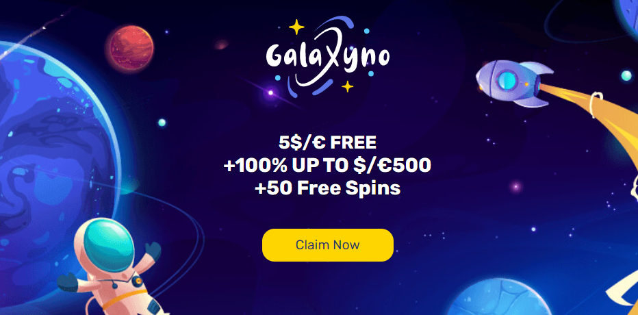 Galaxyno - Genießen Sie 5 € Echtgeld ohne Einzahlung nach der Anmeldung