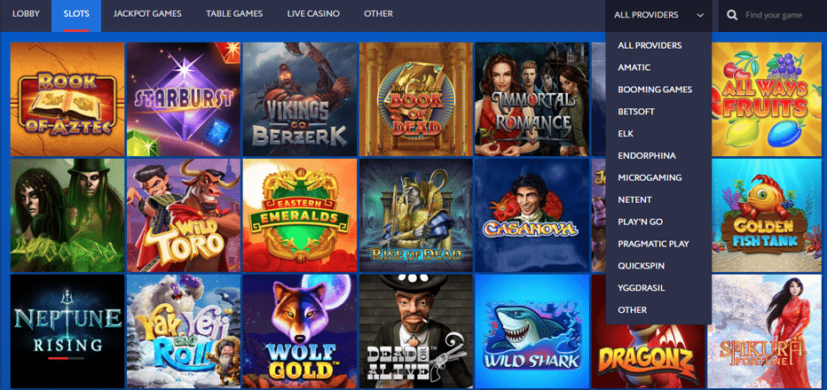 Game Providers EUSlot Casino