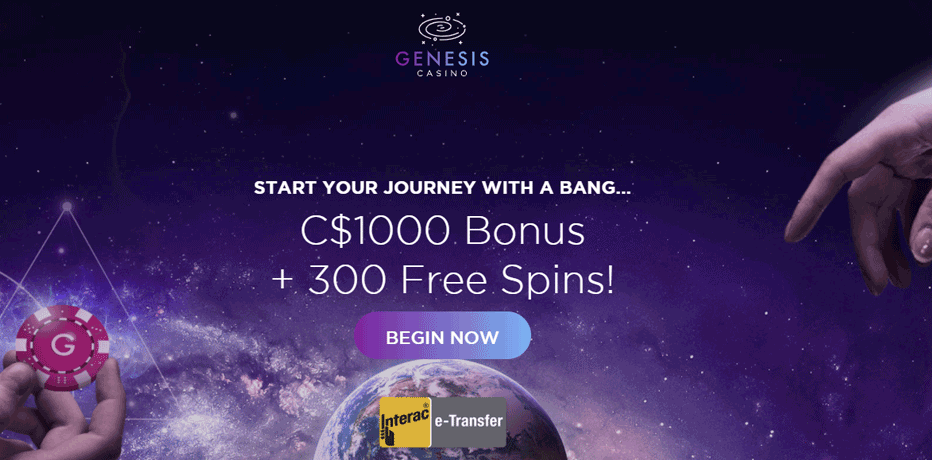 Genesis Casino Bonus - Claim C$1.000,- + 300 Free Spins