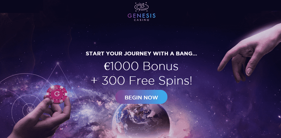 Genesis Casino - Kräva € 1.000, - Bonus + 300 gratissnurr
