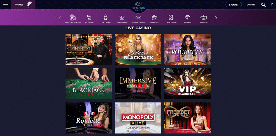 Genesis casino bonus code 2020