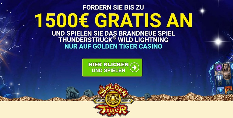 Golden Tiger Casino - 1500 € Bonus