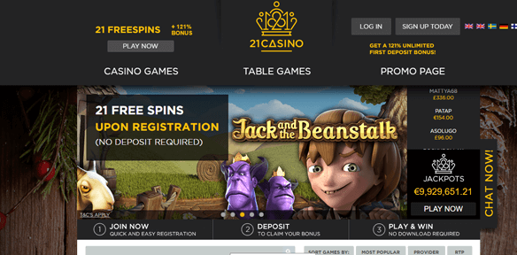 Hjemmesiden 21 Casino Hjemmesiden 21 Casino