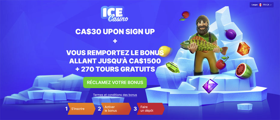 Ice Casino Bonus sans dépôt Canada
