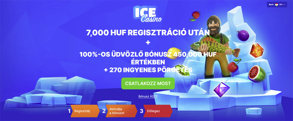 Igényeljen 25 Euro Free No Deposit-ot az Ice Kaszinóban