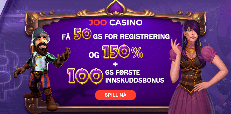Joo Casino Bonus uten innskudd - Få 50 gratisspinn