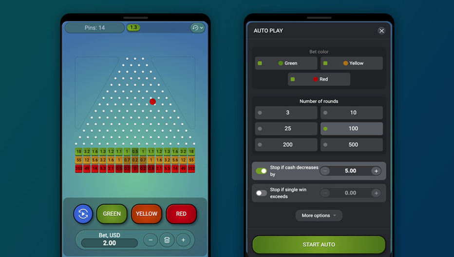 Juega Plinko en línea en tu movil