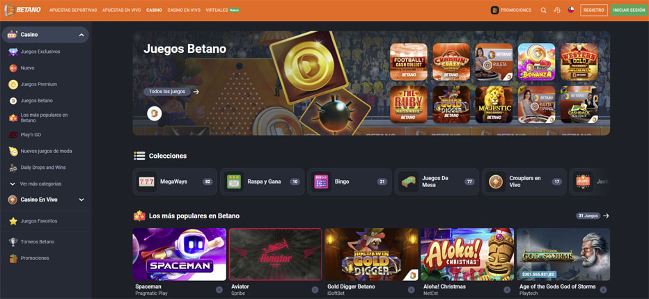 Juegos Disponibles en Betano Casino